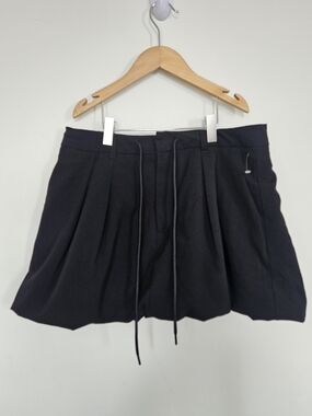 Love Tree Black Pleated Bubble Skort High Waisted Drawstring Size L🔥